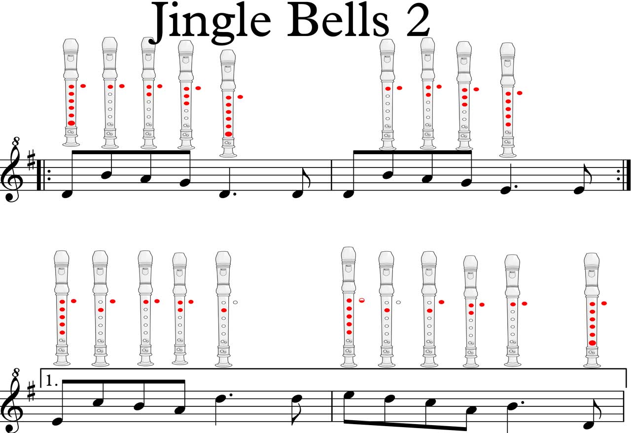 🥇🥇 Jingle Bells para Flauta - Notas de Flauta TÓCALA YA